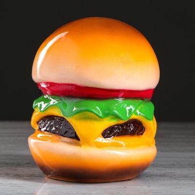 Копилка "Гамбургер", глянец, разноцветная, 17 см