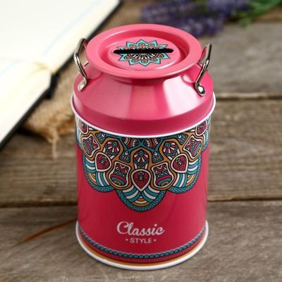 Копилка металл "Мехенди" МИКС 13х8х8 см