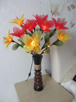 Светильник-букет «Lily оранжевый с красным» Art 209