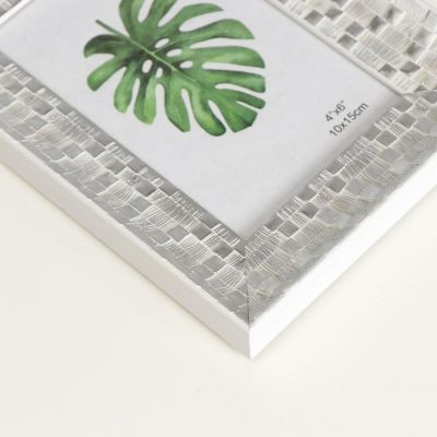 Фоторамка пластик 10х15 см "Серебрянная кладка" 20х15х2,3 см