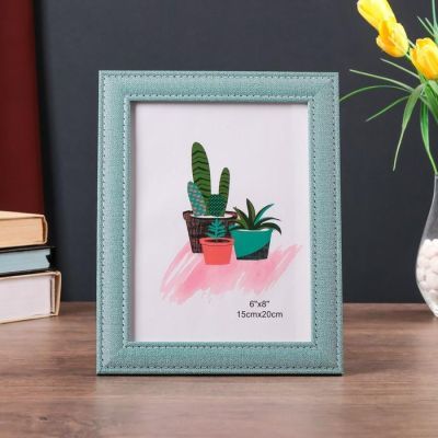 Фоторамка пластик 15х20 см "Джинса" голубая 24х19 см