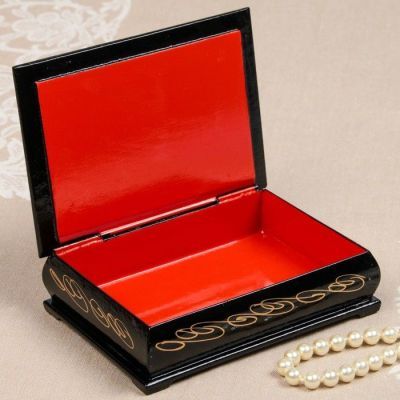 Шкатулка «Орхидеи с розами», 10×14 см, лаковая миниатюра