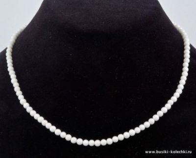 Бусы Кахолонг "Классика №4" арт.НКХ-1(4)-45-1