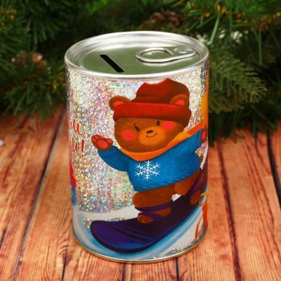 Набор для творчества. Копилка для декорирования стразами «С Новым годом!» Зверята