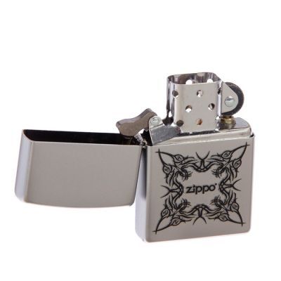 Зажигалка ZIPPO 205 Tattoo Design с покрытием Satin Chrome