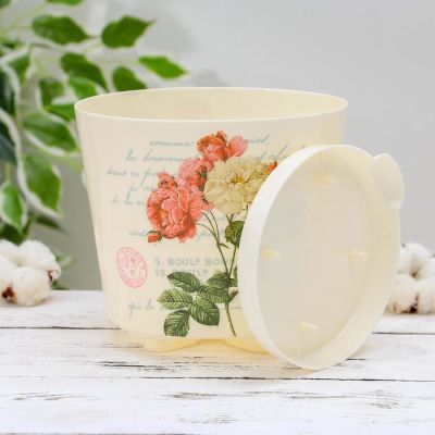 Кашпо с прикорневым поливом Easy Grow, 2 л, цвет молочный прованс