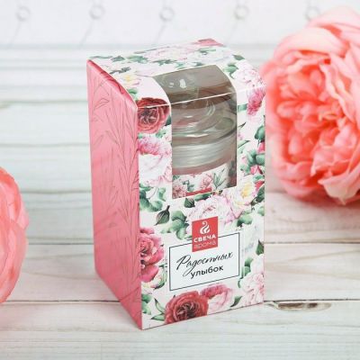 Свеча в банке «Радостных улыбок», 11,5 х 5,8 см