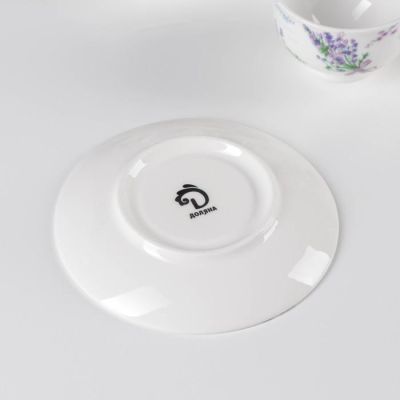 Набор кофейный Доляна «Лаванда», 4 предмета: 2 чашки 80 мл, 2 блюдца