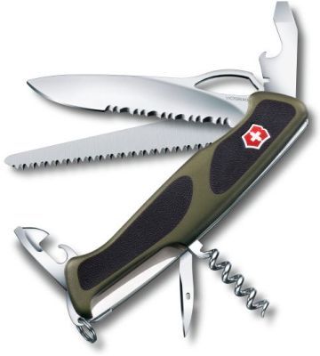 0.9663.MWC4 Victorinox RangerGrip 130мм 12 функций чёрно-зеленый