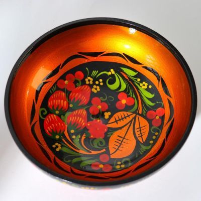 Салатник, средний, 15×5 см, хохлома