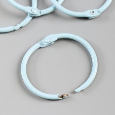 Кольца для альбома "Рукоделие" KDA-040/4, 4 см, 4 шт, голубой