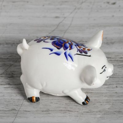 Копилка "Поросенок", глянец, роспись, 8.5 см