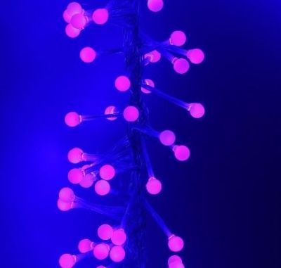 Гирлянда "Метраж" уличная (УМС, Мишура шарики Д:6 м. Н.С. синий)