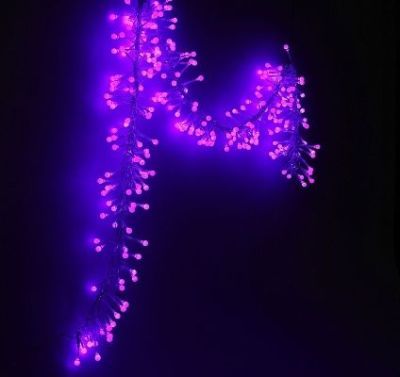 Гирлянда "Метраж" уличная (Мишура шарики Д:3 м., фиолетовый)