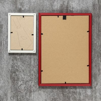 Набор фоторамок пластик FOTEX VIP 10х15, 21х30 см (тёмная вишня, молоко) 8 шт