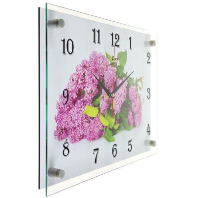 Часы настенные, серия: Цветы, "Сирень", 30х40 см