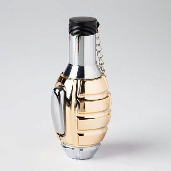 Зажигалка газовая "Граната", пьезо, 11х5х5 см, золото