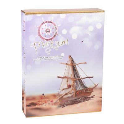 Фотоальбом на 100 фото 10х15 см "Парусник" в коробке МИКС 29,7х22,5х6 см