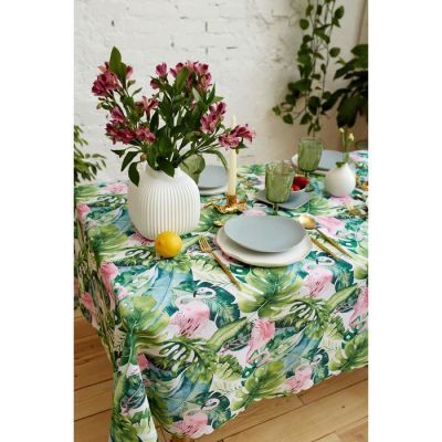 Скатерть Доляна Tropical garden 150*220 +/- 2 см, 100% п/э