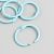 Кольца для творчества (для фотоальбомов) "Светло-голубое" набор 6 шт d=3 см