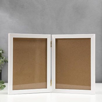 Фоторамка пластик 15х21 двойная, белый