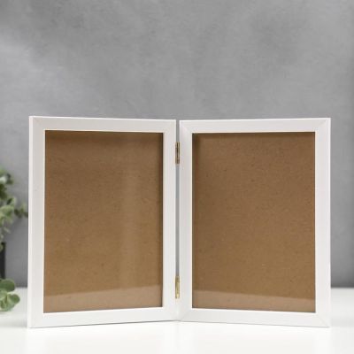 Фоторамка пластик 15х21 двойная, белый