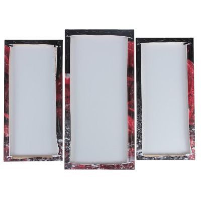 Модульная картина "Роза под дождём"  (2-25х52; 1-30х60) 60х80 см