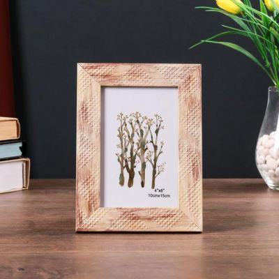 Фоторамка пластик 10х15 см "Миндальное искушение" 19х14 см