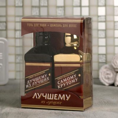 Набор "Лучшему из лучших" гель для душа и шампунь виски 250 мл аромат бергамот и пачули