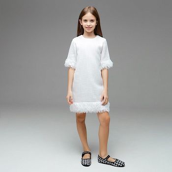Платье для девочки MINAKU: PartyDress цвет белый, рост 134