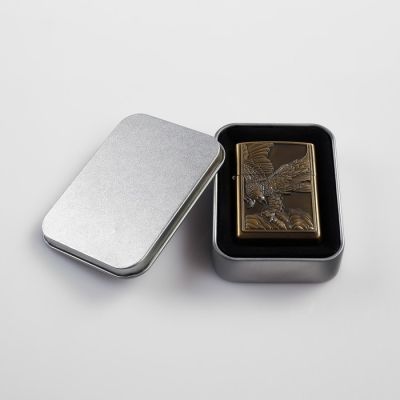 Зажигалка «Орел в полете» в металлической коробке, с кремнием, бензин