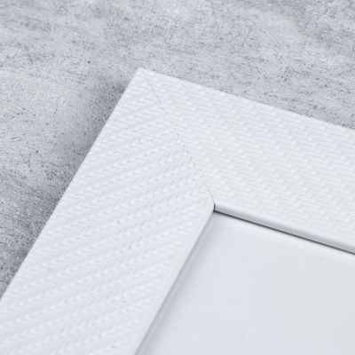 Фоторамка пластик с крючками 13х18 см "Джинса" белая 18х23х4 см