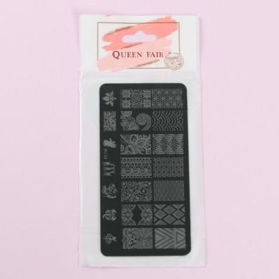 Диск для стемпинга металлический «Кружева», 12 × 6 см