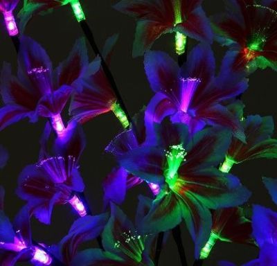 Светодиодный куст "Лилия красная" улич. (0,85 м.)