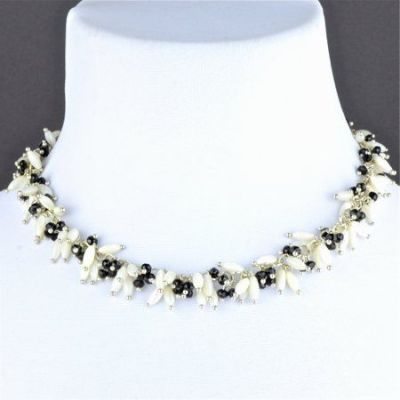 Колье Перламутр, хрусталь "Берта" арт.П3422