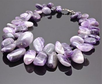 Бусы Аметист "Бабочка" арт.П3309