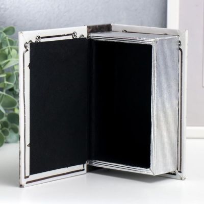 Шкатулка-книга дерево кожзам "Якорь - Путешествие по миру" 16х11х4,5 см