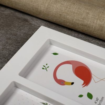 Фоторамка пластик на 8 фото 10х15 см+доска для записок 29х29 см+буквы "Стиль" белая 35х74см