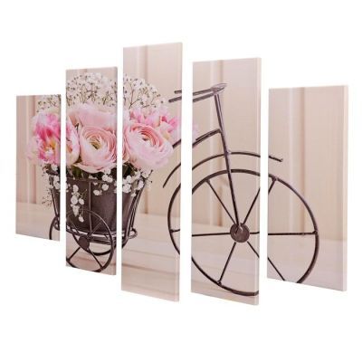 Модульная картина "Нежный букет" (2-23х52; 2-24х70; 1-24х80) 120х80см