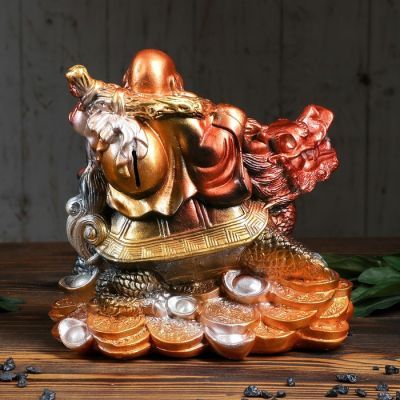 Копилка "Хотэй на драконе", глянец, разноцветная, 24 см