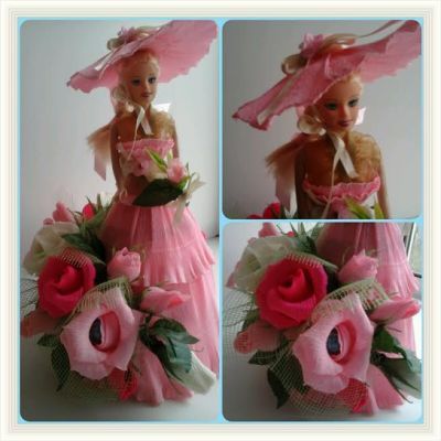 Кукла "Барби" с конфетами (изделие ручной работы)