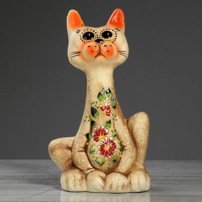 Копилка "Кот Вася", под шамот, 33 см, микс