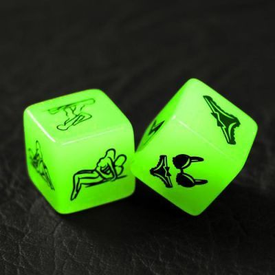 Кубики для двоих «Территория соблазна. Кубики любви», 2 неоновых кубика, 18+