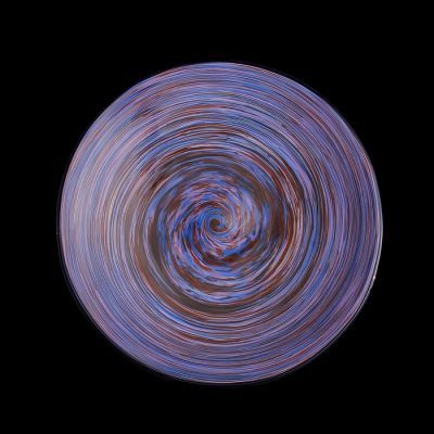 Блюдо интерьерное "Milan Glass", синяя