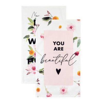 Набор полотенец кух. "Этель"  You are beautiful  35х60 см-2шт, 100% хл, саржа 190 г/м2