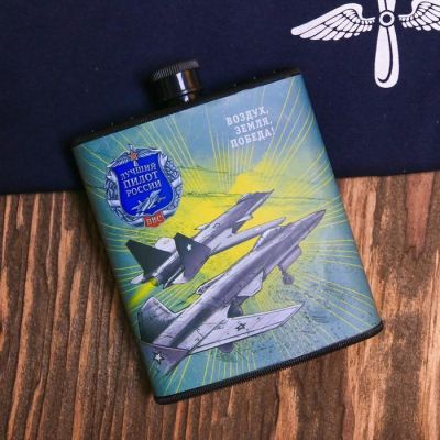 Набор "ВВС", фляжка 210 мл, майка р. 3XL(56)