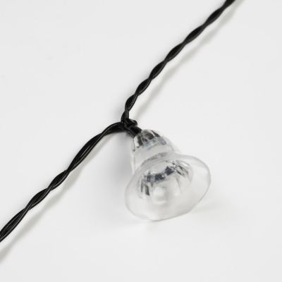 Гирлянда «Нить» 4.5 м с насадками «Колокольчики», IP44, тёмная нить, 30 LED, свечение зелёное/жёлтое, 2 режима, солнечная батарея