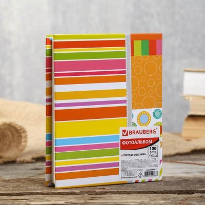 Фотоальбом BRAUBERG на 100 фотографий 10х15 см "Абстракция"