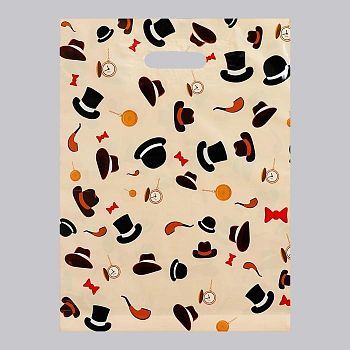 Пакет полиэтиленовый с вырубной, усиленной ручкой, 31 х 40 см, 60 мкм