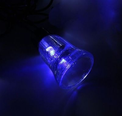 Гирлянда уличная "Метраж" с насадкой "Колокол" (5 м. бело-синий)